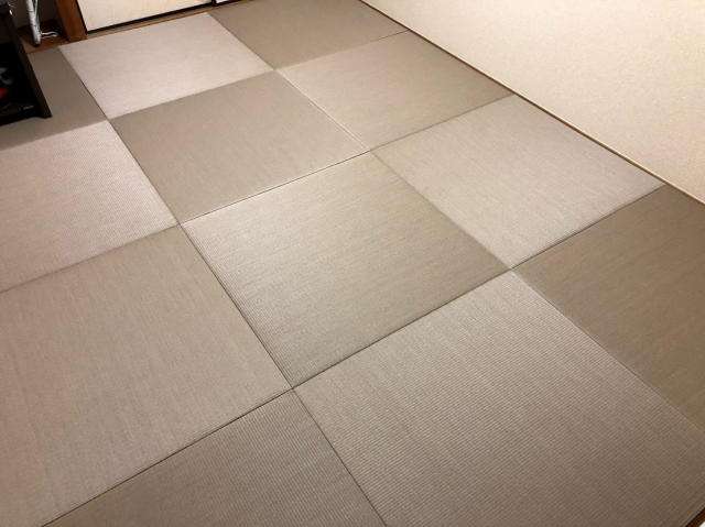 宝塚市でヘリ付きの畳からヘリなし畳に作り替え